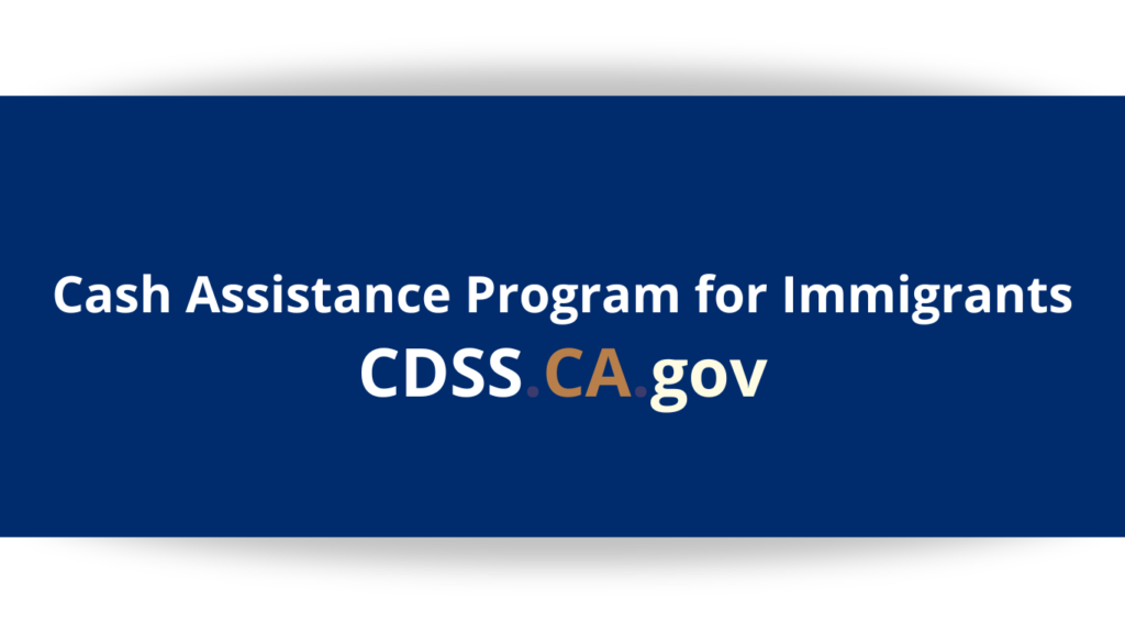 Fondo azul con el texto Cash Assistance Program for Immigrants (CAPI) CDSS.CA.gov en blanco. redirige asl sitio web oficial del programa CAPI