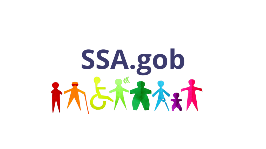 Logotipo de SSA.gov con figuras coloridas de personas enlazadas.